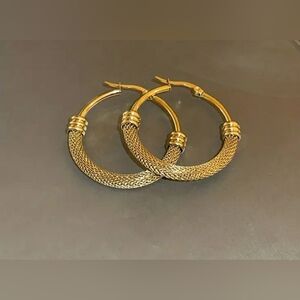 Gold plated hoop earrings